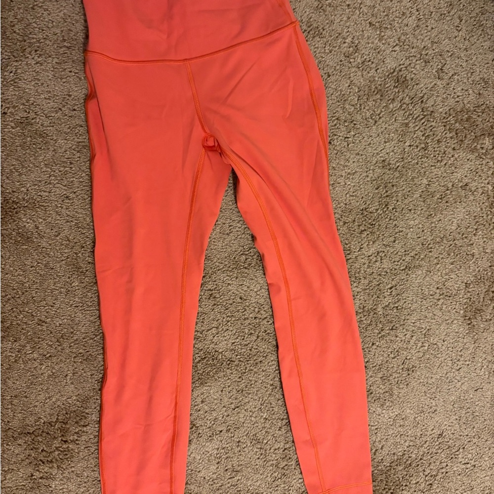 Bright Orange Lululemon Leggings